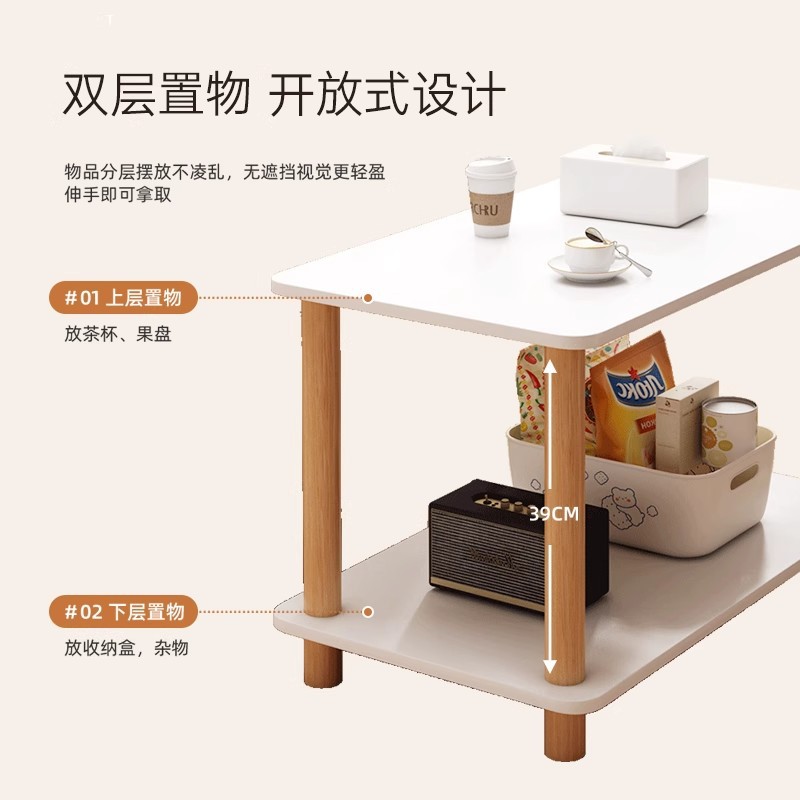 Mesa de cabecera para alquiler de habitaciones, mesa de té moderna y simple, mesa pequeña, dormitorio simple, pequeño estante de cabecera.