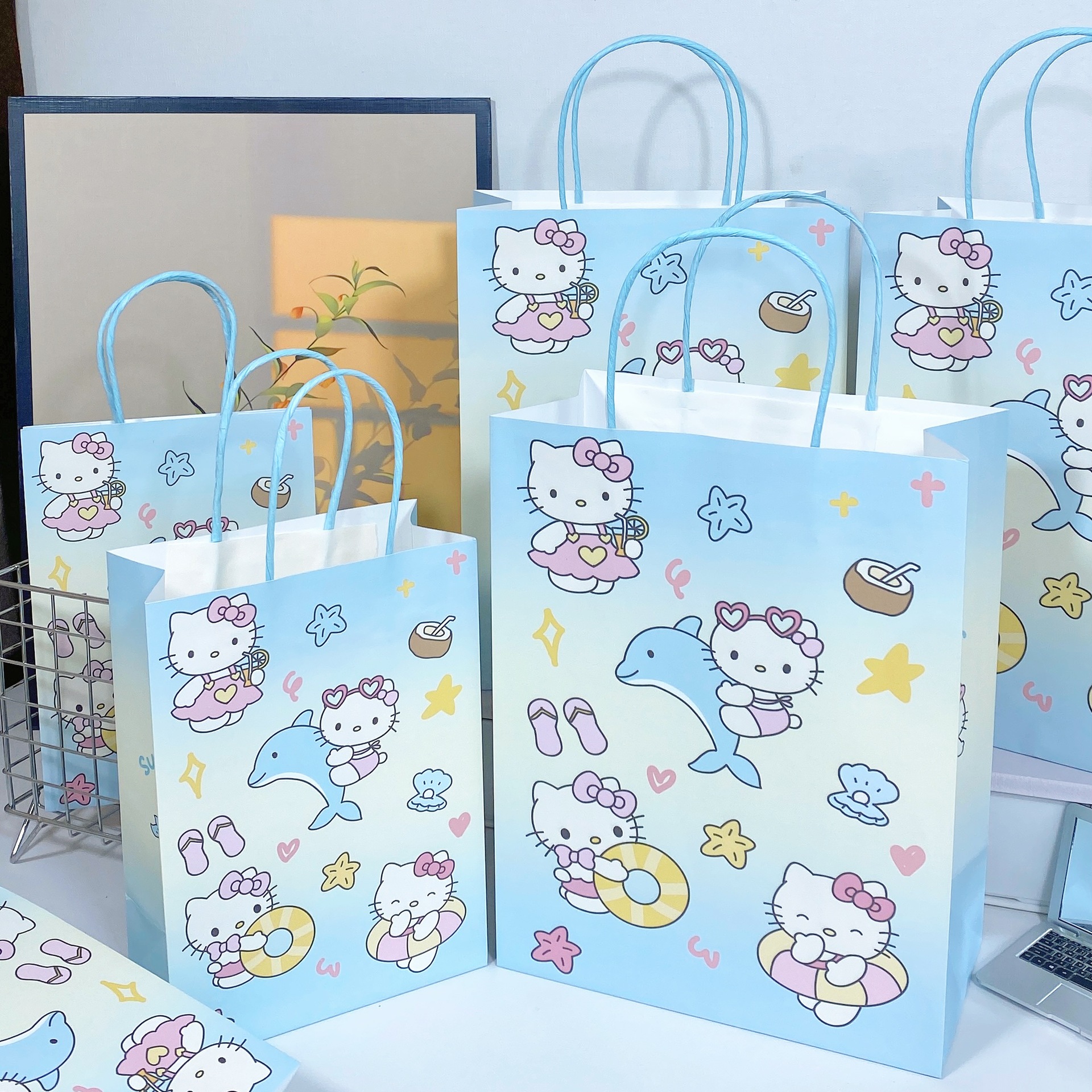 Original dinosaurio cachorro bolsa de regalo de alto valor facial inswind exquisito engrosado bolsa de embalaje durable regalo barato