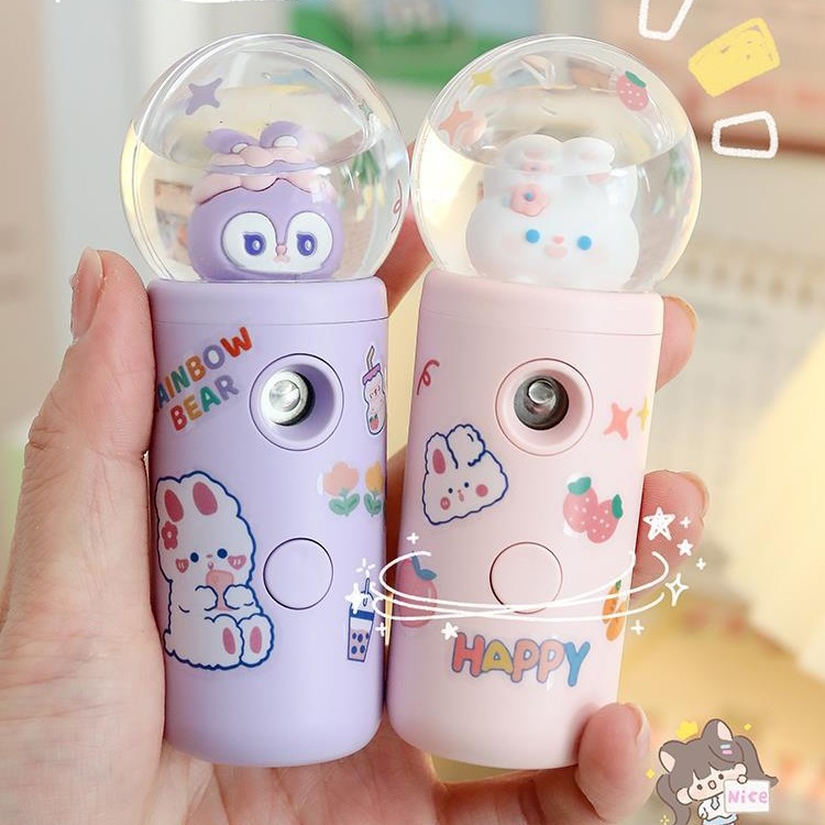Cute Nano Spray Hydration Instrument for Students Portable and Charging Small Cold Spray Handheld Facial Humidifying Steamer