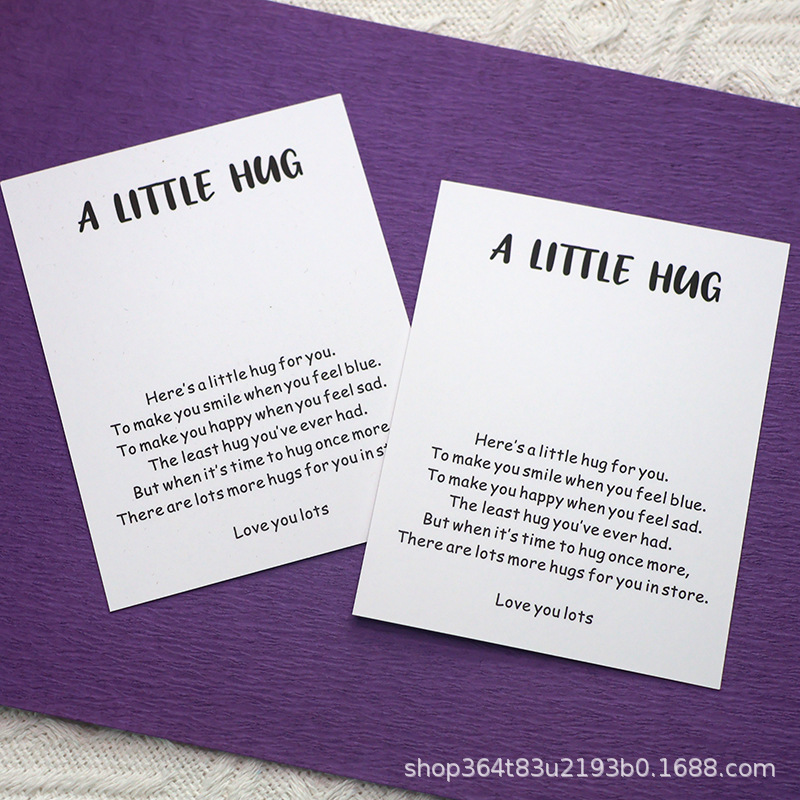 Estación independiente transfronteriza de bolsillo abrazo corazón amor regalo amor abrazo bolsillo abrazo impresión de tarjetas