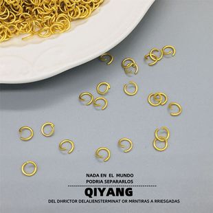 High -fideline dumb gold ancient method sand gold -colored opening necklace bracelet connection closed ring DIY jewelry accessories buckle