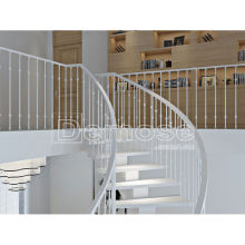 厂家生产 钢木结构复式阁楼梯 别墅商品房简约不锈钢弧形钢板楼梯