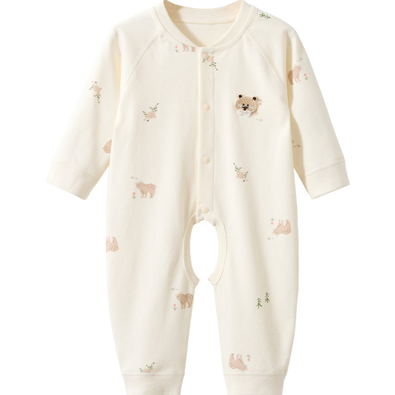 Primavera y otoño baby overcoat algodón recién nacido vestido de otoño para niños y niñas fondo delgado abierto ropa de bebé