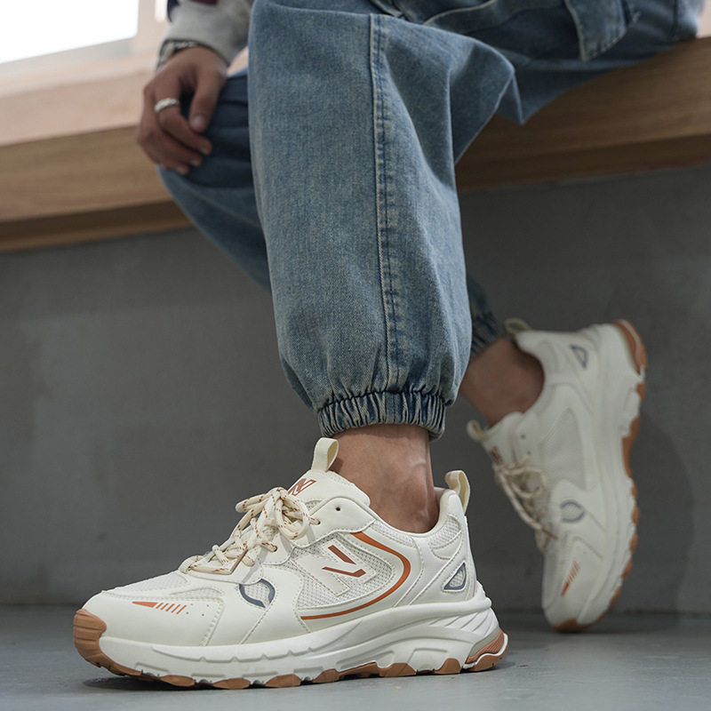 Carefully selected New Balance dad shoes for women, spring and summer breathable mesh white sneakers, lightweight casual running shoes for students