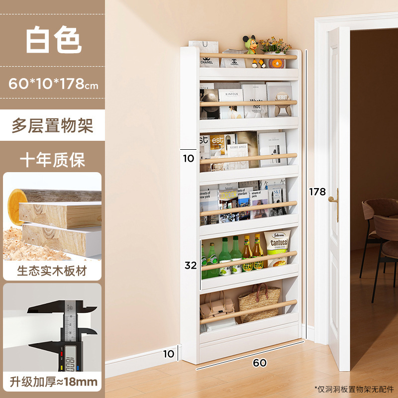 Puerta de madera sólida trasera estante de libros doméstico super delgado piso integrado contra la pared estante de almacenamiento pasillo estrecho estante de exhibición de gabinete de hendidura