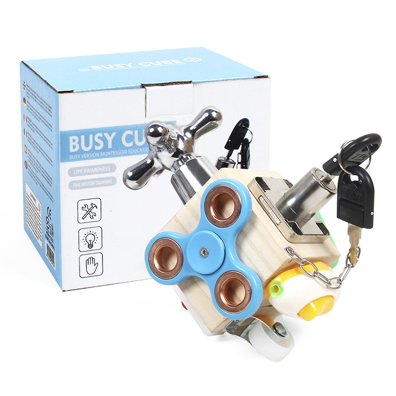 Transfronterizo niños Montessori enseñanza ayudas multifunción interruptor desbloquear ocupado rápido ocupado bebé Educativo Educación Temprana Juguetes