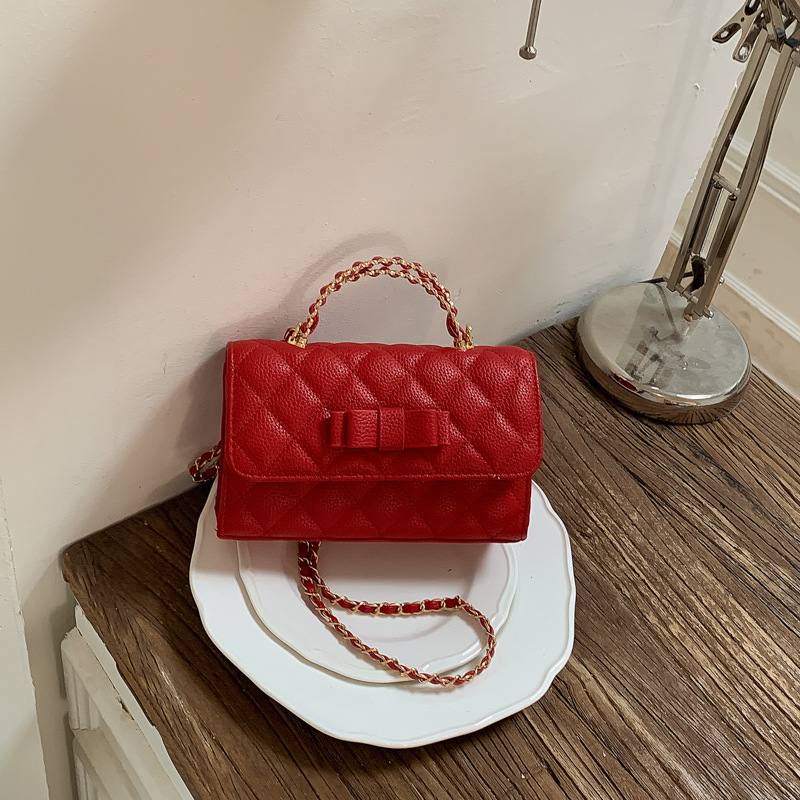 Bolso de mano de alta calidad para mujeres 2026 nuevo nicho de lujo ligero arco bolso cuadrado de textura cadena mochila de hombro