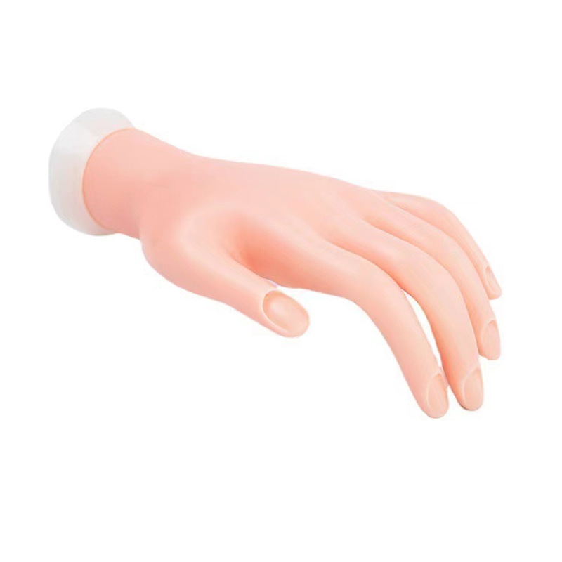Modelo de mano real, manicura, mano postiga, mano izquierda, actividad de posicionamiento flexible, muestra práctica para principiantes, suministro directo de fábrica de manos