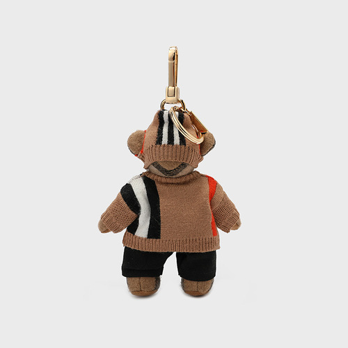 Cute Teddy Bear Plush Sweater Ornament Decor Bag Hanger Accessory Keychain Car Keychain Trendy Couple