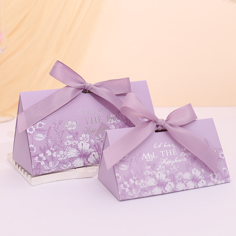 Purple flowers + purple ribbons