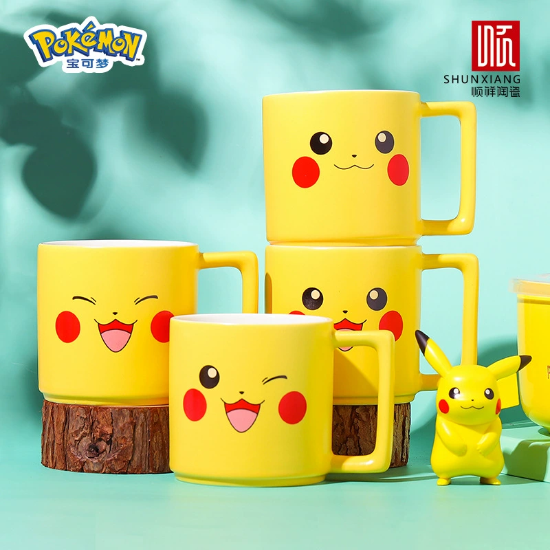 顺祥 【Pokemon】Милый и симпатичный cup Pikachu cartoon кружка высокого качества керамическая кружка для воды