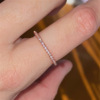 Thin starry sky, zirconium, ring with stone, jewelry, three colors, on index finger, simple and elegant design