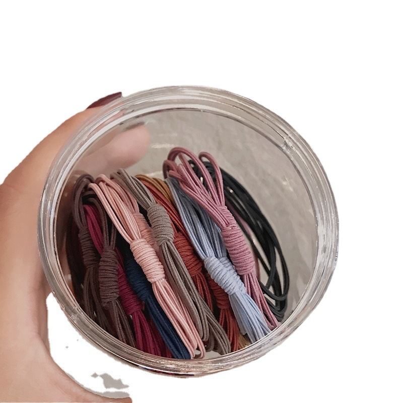 Banda de goma negra estilo coreano de alta calidad cuerda de cabello banda de cabello de mujer básica simple banda de goma elástica alta internet celebridad accesorios para el cabello