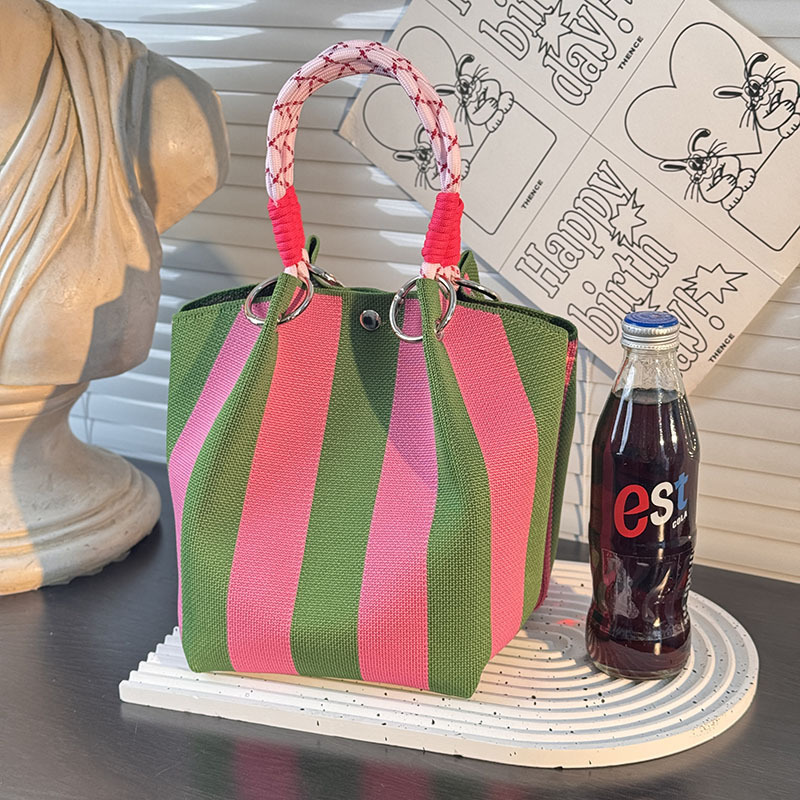 Bolsos de punto japoneses y coreanos cuidadosamente seleccionados, portátiles para el trabajo y salidas, bolsos tote de gran capacidad, bolsos tote para ir al trabajo, bolsos pequeños cuadrados. image 54