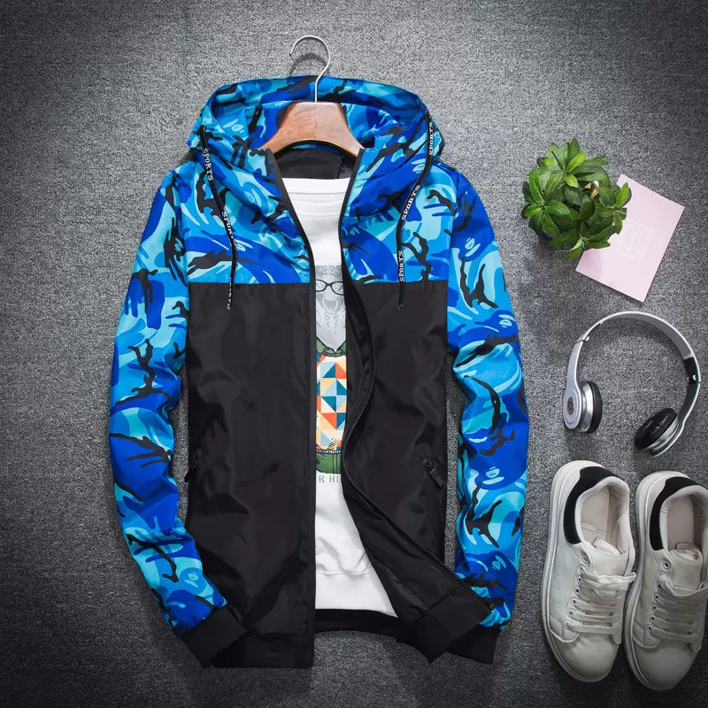Мужская осенняя камуфляжная куртка, ветронепроницаемое trench coat для досуга, плюс размер, для импорта, европейский стиль, Amazon