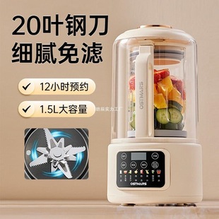 German Blender with Soft Sound, Light Heating, Multifunctional Household Food Processor, Juicer, and Cooking Machine, Detachable Soy Milk Maker