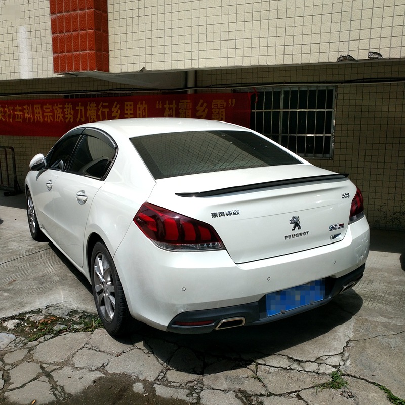 Suitable for 2011-2017 Peugeot 508 Rear Wing Logo 508 Modification Special Punch-Free Paint Pressure Rear Wing