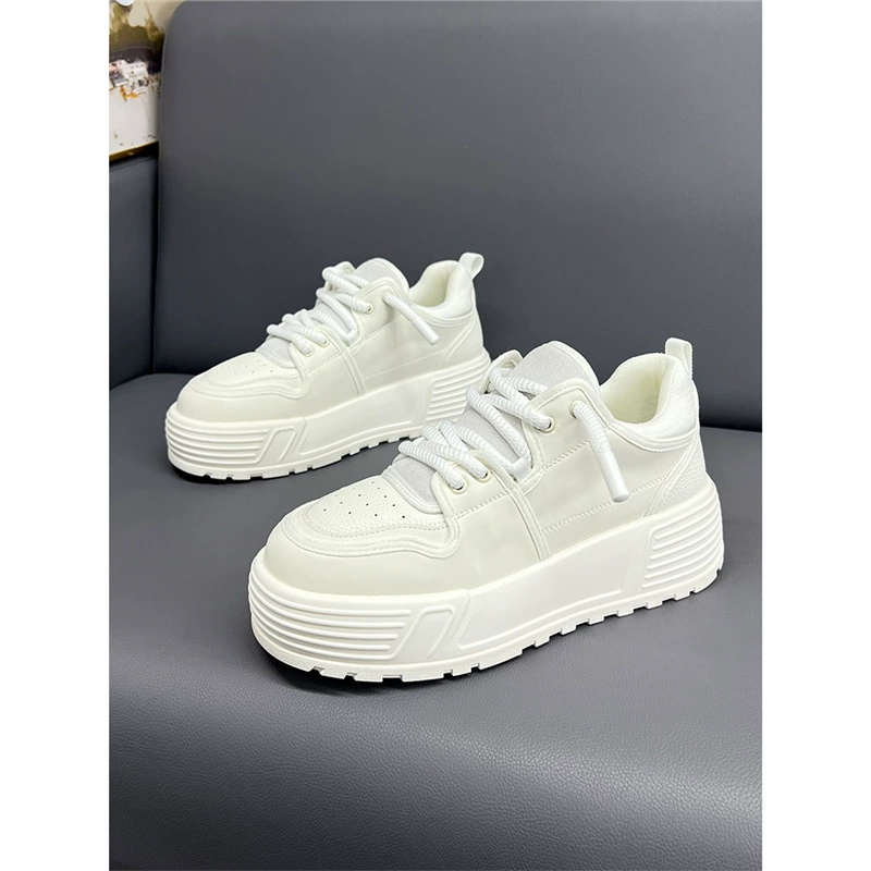 Европейская стильная мужская обувь, новинка 2025 года, белые туфли из натуральной кожи, модные кроссовки для спорта и отдыха, туфли для хлеба на толстой подошве 1982 г.