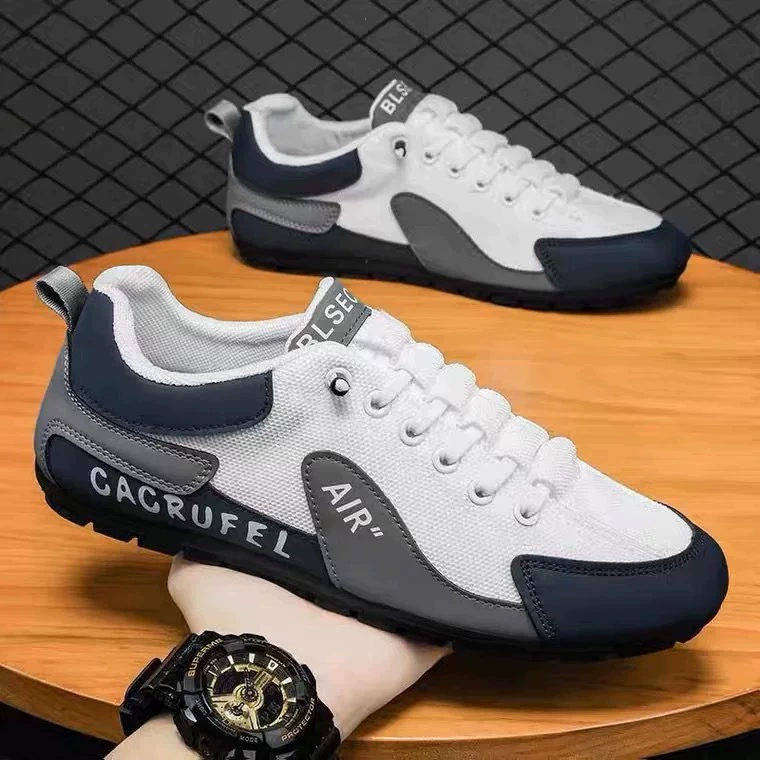 Мужские лоферы, лето 2025, новые дышащие универсальные модные слипоны в корейском стиле, повседневные кроссовки с низким верхом и сетчатым верхом