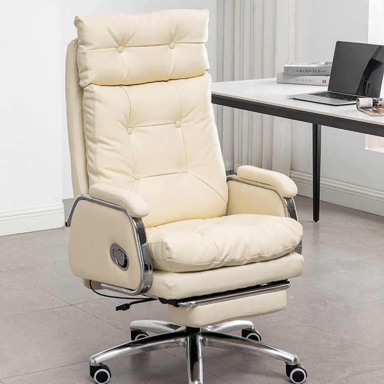 아이보리 상단 레이어 소 가죽 발판 사무실 추천