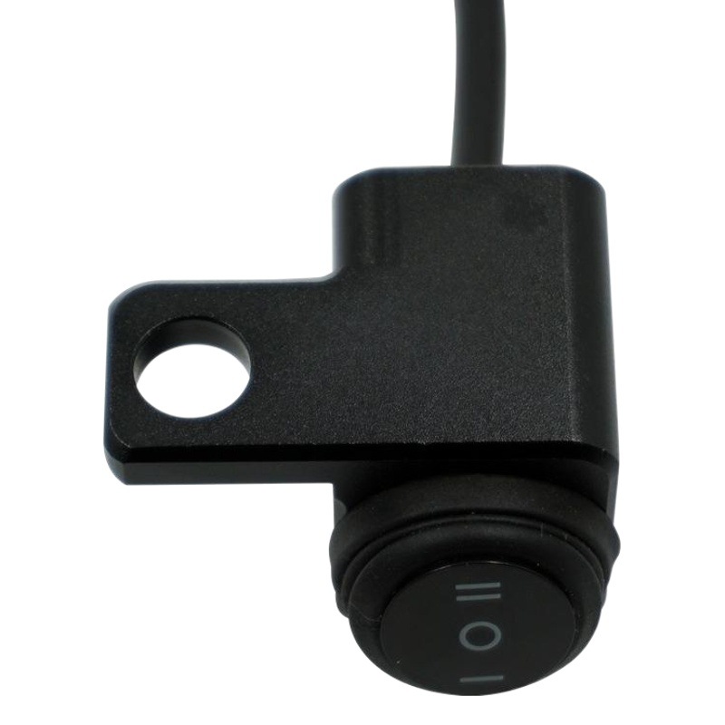 Modificado motocicleta accesorios del coche eléctrico CNC aleación de aluminio espejo retrovisor asiento faro proyector doble función flash interruptor