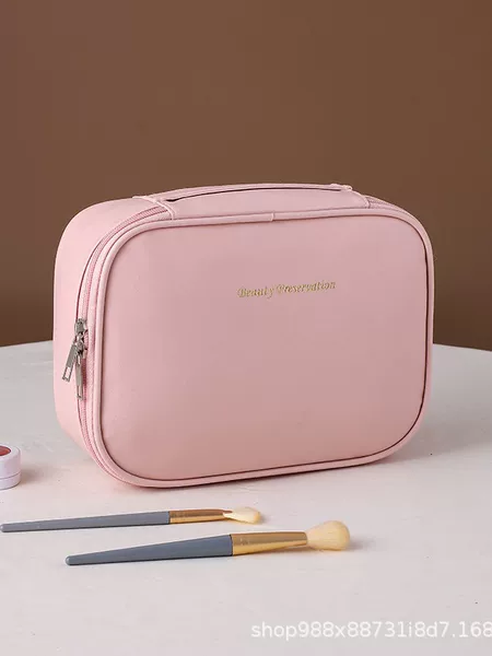 Cross-border new product: customizable makeup bag with large capacity, high-end feel, multifunctional, popular on Douyin, women's brush storage bag