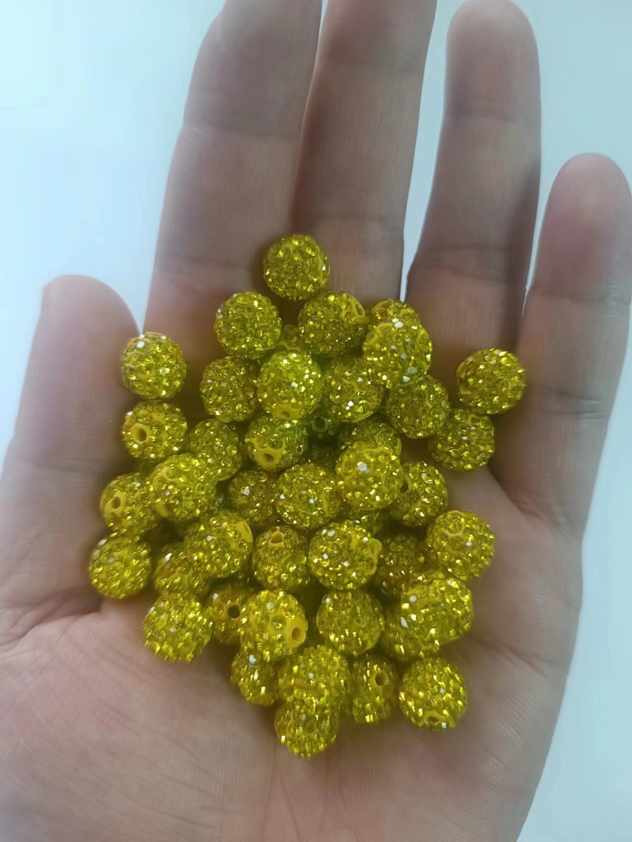 Diameter 10mm Jewelry Making Size 50 PCS/Package Diameter 10mm Soft Clay Artificial Rhinestones Round DIY Jewelry Accessories Beads