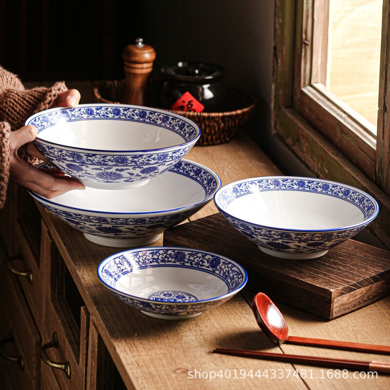 【Manufacturer Wholesale】Commercial Hotel Ceramic Large Bowl, Special for Snack Shops, Wide-Mouth Deep Bowl Tableware for Spicy Hot Pot and Maocai 【Manufacturer Wholesale】Commercial Hotel Ceramic Large Bowl, Special for Snack Shops, Wide-Mouth Deep Bowl Tableware for Spicy Hot Pot and Maocai