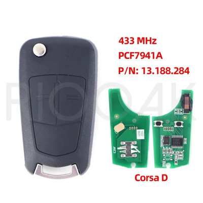 Suitable for Opel car keys PCF7941/46 Corsa D/Astra H/ 433Mhz (Car Keys) - corsa-d