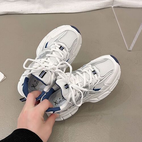 Stylish and Versatile Thick Sole 2025 Spring New Fashion Casual Sports Shoes for Girls and Boys, Bestselling Breathable and Super Lightweight Running Dad Shoes