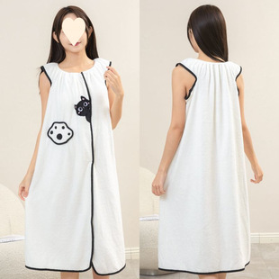 Wearable Bath Towel Coral Velvet Household Female Adult Can Wrap Absorbent Quick-Drying Bath Skirt Than Cotton 2025 New Style