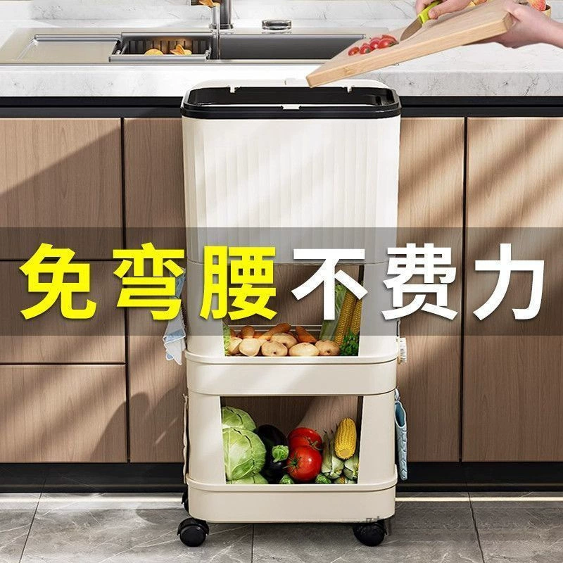 Capacious garbage can for home use, Japanese storage system