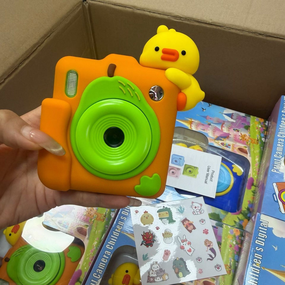 Cross-Border D16 Children's Camera, High-Definition Dual-Lens Printing Camera, Portable Instant Print Digital Photo Camera