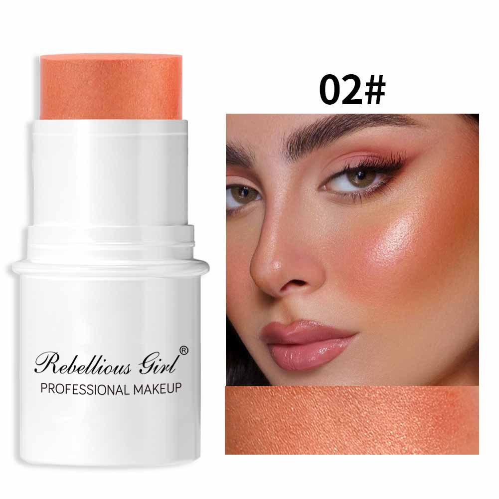 RG New Hot Lazy High-gloss Face Repair Sun Red Pearlescent Blush Cream Blush Stick Monochrome Matte Blush