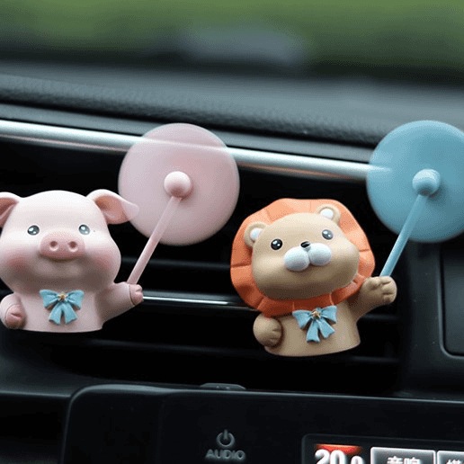 Aire acondicionado del automóvil salidas de aire decoraciones aromáticas dibujos animados lindo cerdo coche eléctrico consola adornos de perfume montados en el automóvil