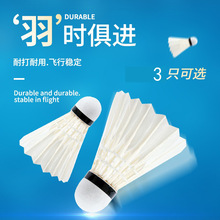 现货羽毛球鸭毛款娱乐训练台纤球头耐打优质球桶装批发一件代发
