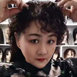 假发真头发薄卷发洋气额头真人发丝透气补发块40岁到70岁