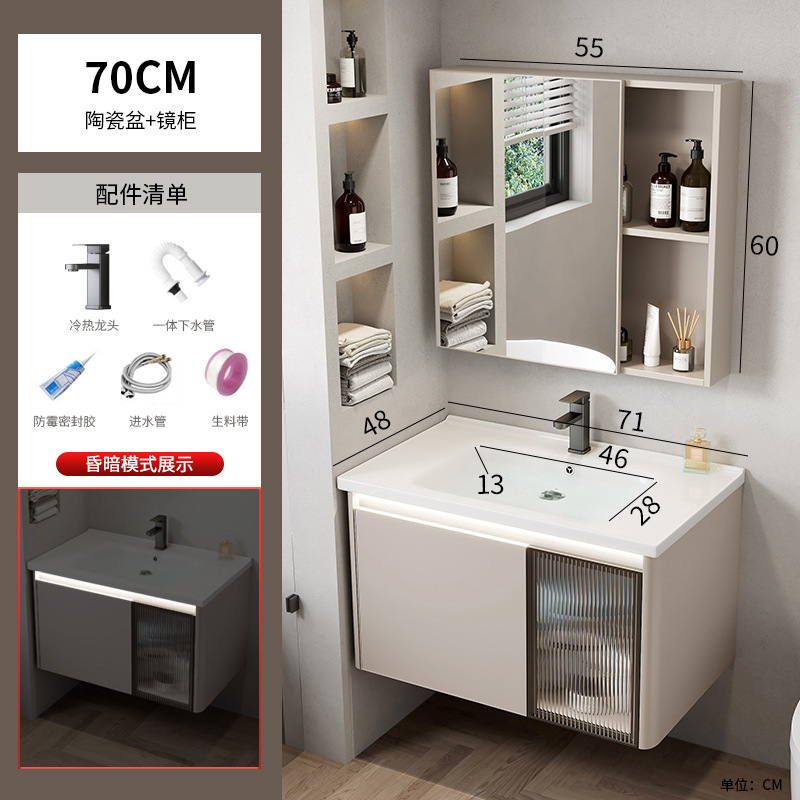 Espacio de aluminio cuarto de baño combinación Hotel Roca Placa de lavado integrado mesa de lavado baño lavabo cuenca transfronteriza