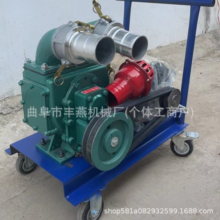 猪鸭鹅鸡粪便排污泵 3寸柴油手推车抽粪机 工业污水排水