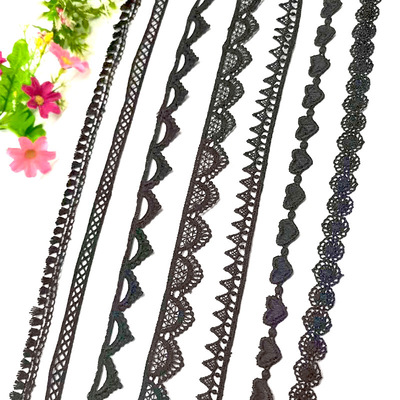 black Water soluble lace Polyester fiber Water soluble Lace lace diy manual Necklace Bracelet Clothes & Accessories accessories goods in stock wholesale