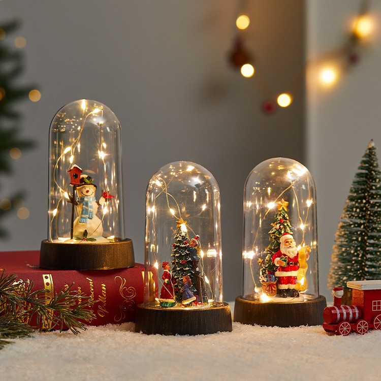 Christmas Snowman & Santa Night Light – Cute LED Tabletop Decor For Holiday Home, Gift, Or Festive Atmosphere (6 Styles)_voghion.com