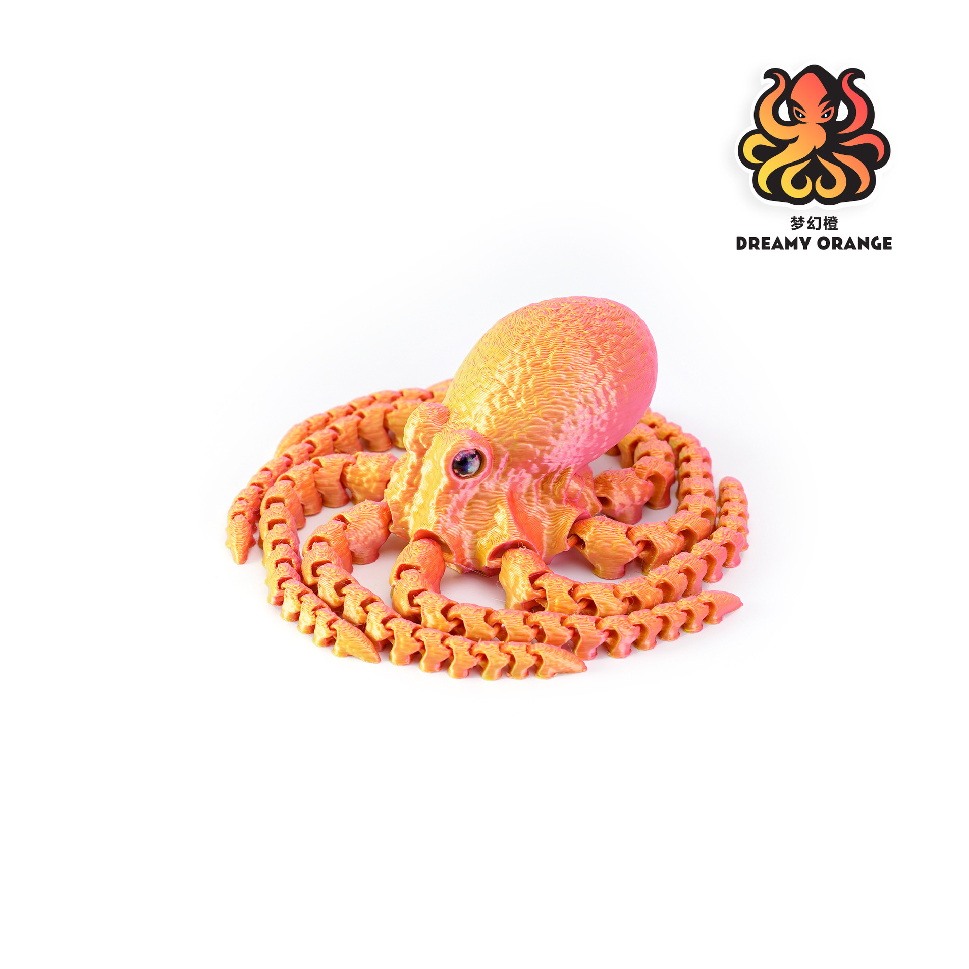 Ventas transfronterizas calientes de impresión 3D octopus ornamentos de luces nocturnas juguetes infantiles hechos a mano juguetes de impresión 3D