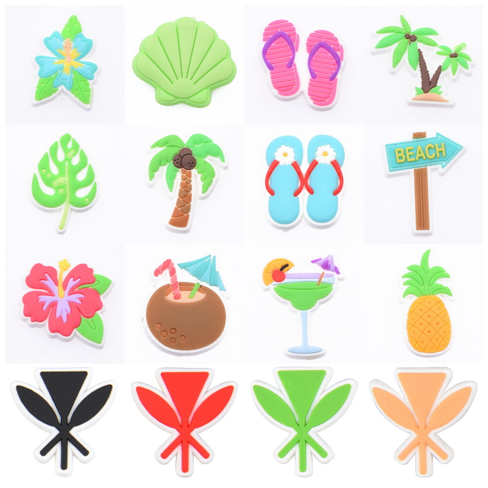35g Weight Slippers Suitable For Shoe Type Shoe Buckle Shoe Accessories Type 10 PCS/Package Quantity Holiday, Party, Beach Occasion EVA Material Sun, Crab, Shark Pattern Summer Season Women's Gender Sun Crab Shark Shoe Accessories EVA Slippers Summer Shoe Buckle