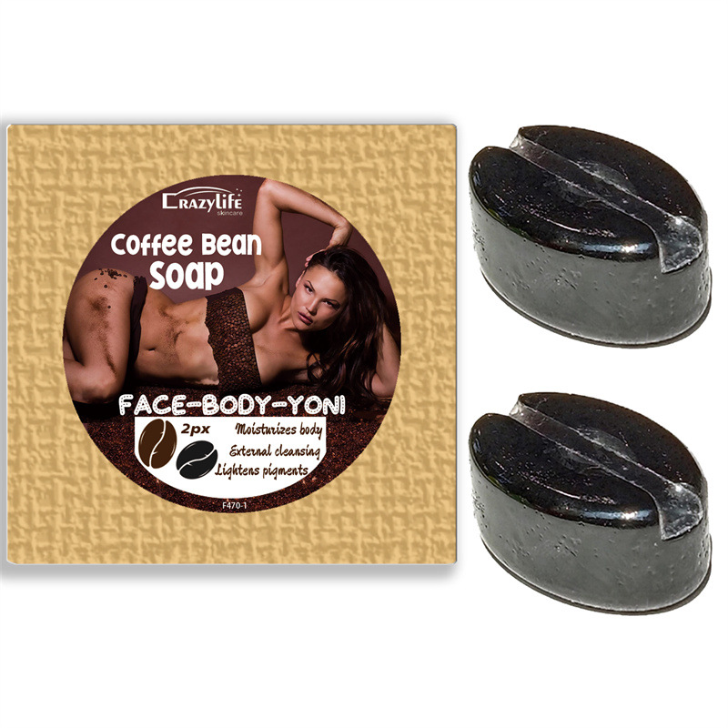 Crazylife Coffee Bean handgemachte Gesichtsreinigung, Baden, Körperseife zur Hautreinigung und Feuchtigkeitsversorgung_voghion.com