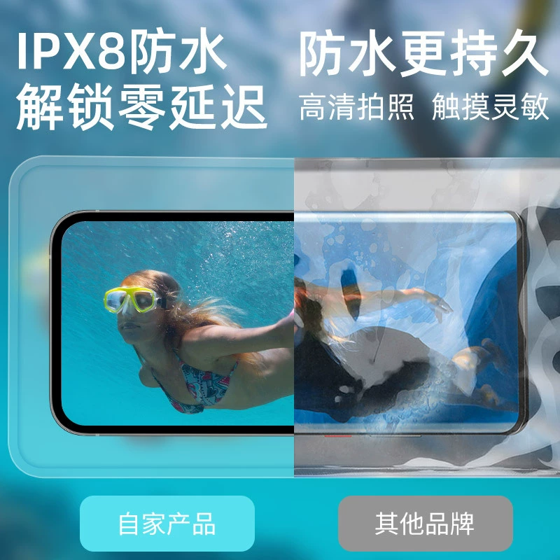 Mobile phone, waterproof bag for swimming, big transparent waterproof handheld protective case