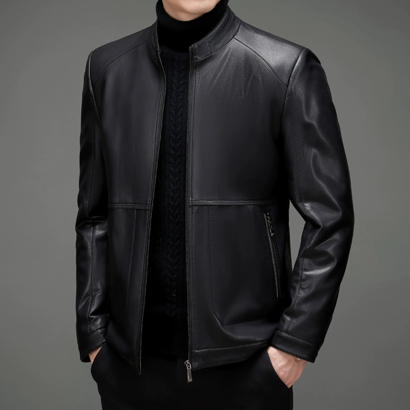 Armani, осенняя куртка для отдыха, мужской комплект, натуральная кожа