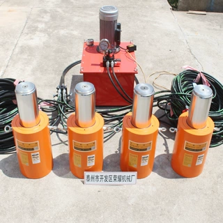 PLC分离式行程200T电动同步液压千斤顶320吨高架桥梁顶升静载油缸