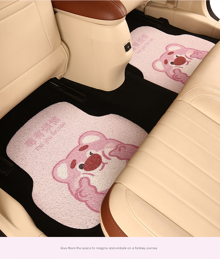 2025 Cartoon Strawberry Bear Suitable for Byd S7 S6 Seal 06 Seagull Car Floor Mat Cartoon Cute Mat