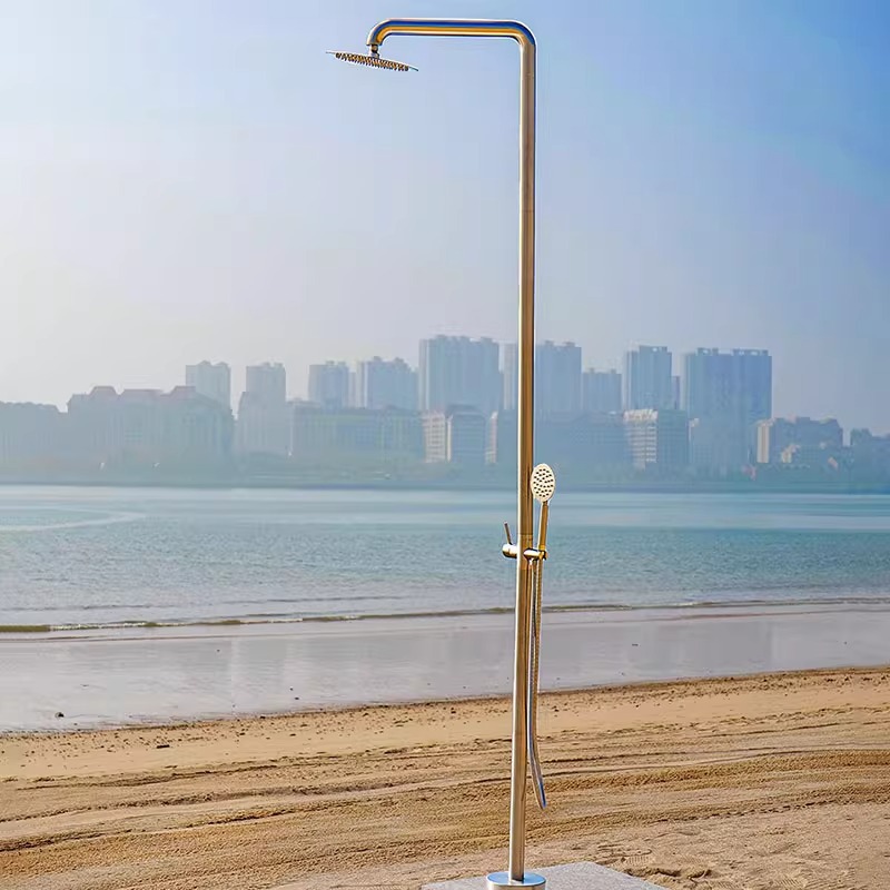 Al aire libre vertical de acero inoxidable ducha de piso ducha villa piscina playa baño columna juego al por mayor