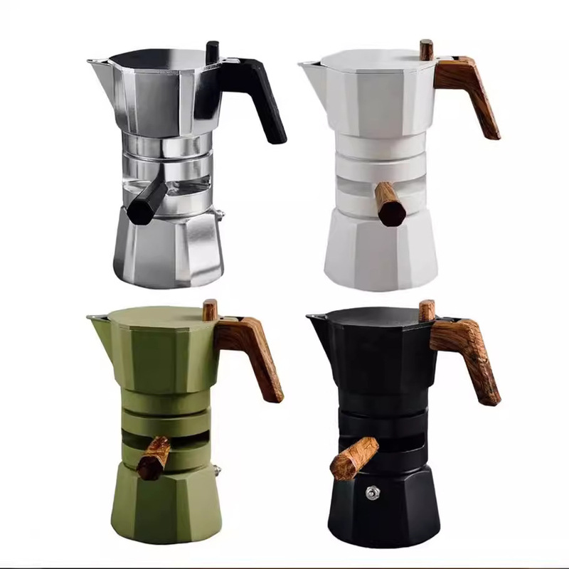 Constant Temperature Control Dual-Valve Three-Valve Moka Pot for Extracting Oils, Dual-Valve Espresso Pot, Italian Imported Valve Constant Temperature Control Dual-Valve Three-Valve Moka Pot for Extracting Oils, Dual-Valve Espresso Pot, Italian Imported Valve